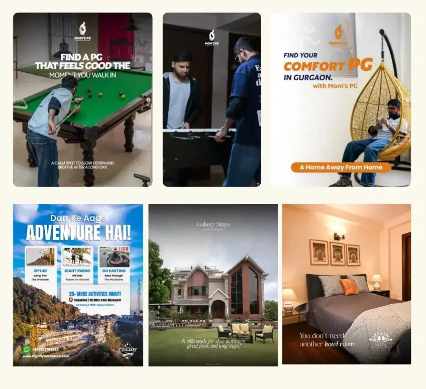 Social posts for villas and properties